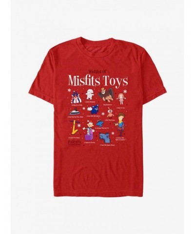 Rudolph The Red-Nosed Reindeer Misfit Wishlist T-Shirt $6.88 T-Shirts