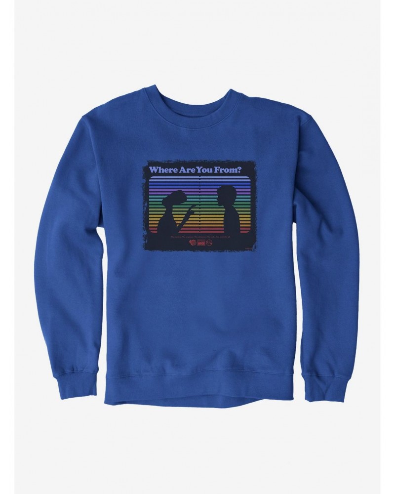 E.T. 40th Anniversary Where Are You From E.T And Elliott Silhouette Sweatshirt $17.71 Sweatshirts