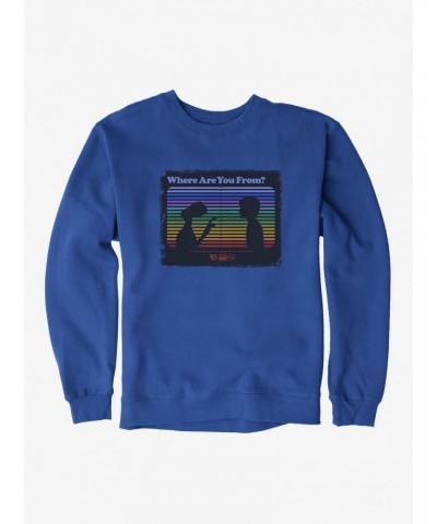 E.T. 40th Anniversary Where Are You From E.T And Elliott Silhouette Sweatshirt $17.71 Sweatshirts