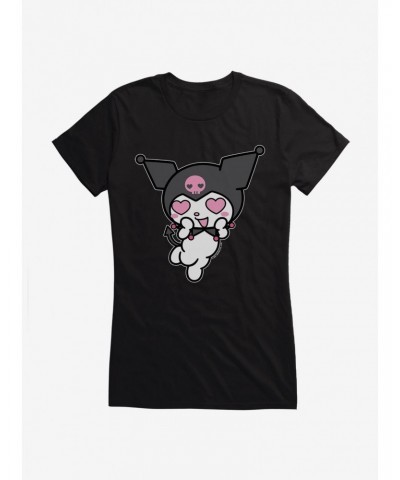 Kuromi Heart Eyes Girls T-Shirt $9.16 T-Shirts