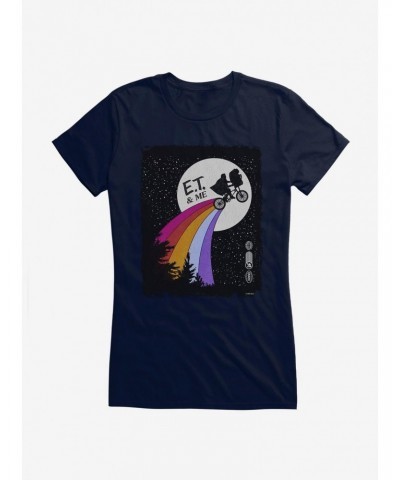 E.T. 40th Anniversary Rainbow Flight Graphic Girls T-Shirt $9.96 T-Shirts