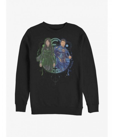 Marvel Eternals Sersi And Ikaris Duo Crew Sweatshirt $10.63 Sweatshirts