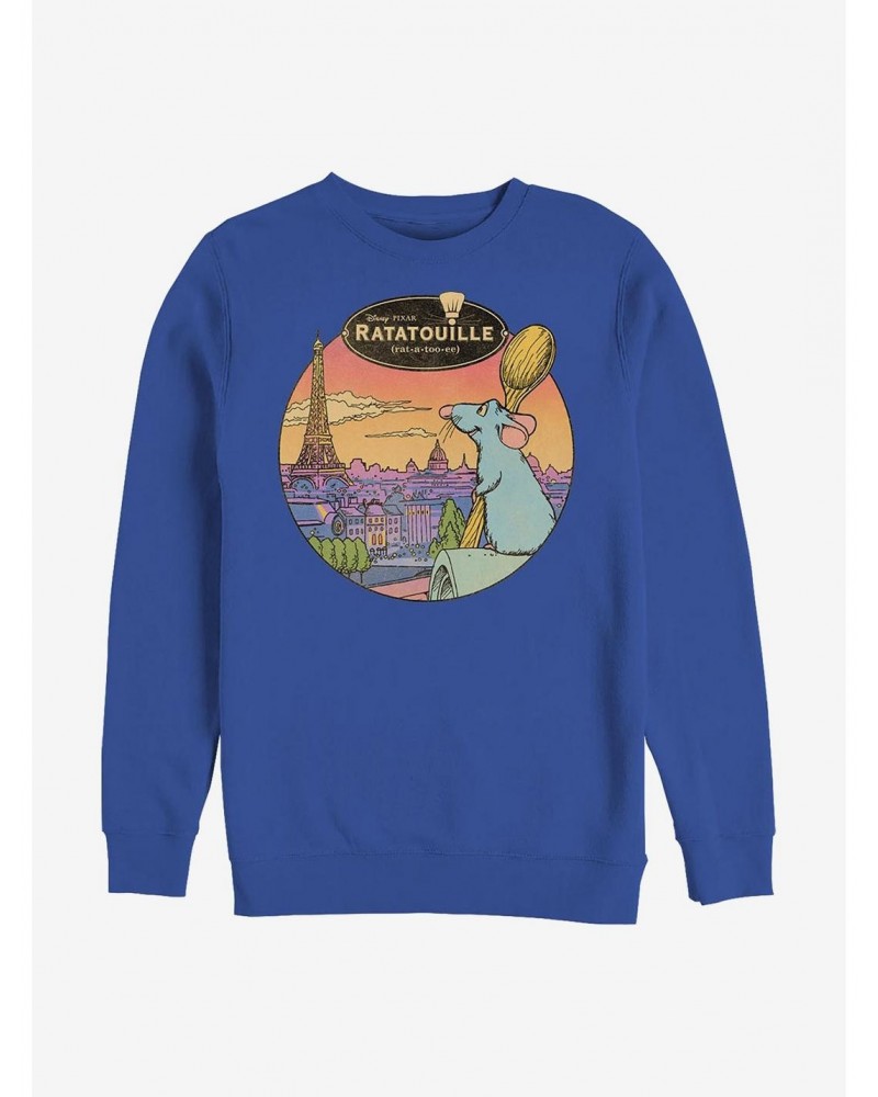 Disney Pixar Ratatouille Le Rat Parisian Crew Sweatshirt $12.99 Sweatshirts