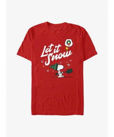 Peanuts Snoopy Let It Snow T-Shirt $5.52 T-Shirts