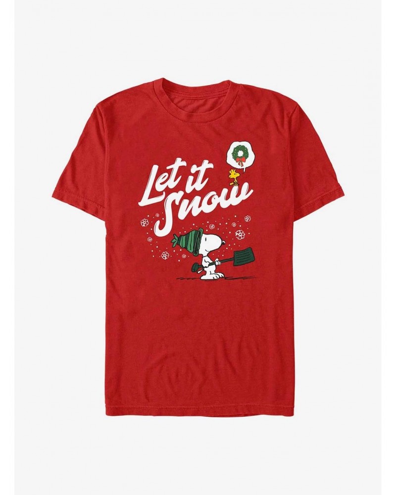 Peanuts Snoopy Let It Snow T-Shirt $5.52 T-Shirts