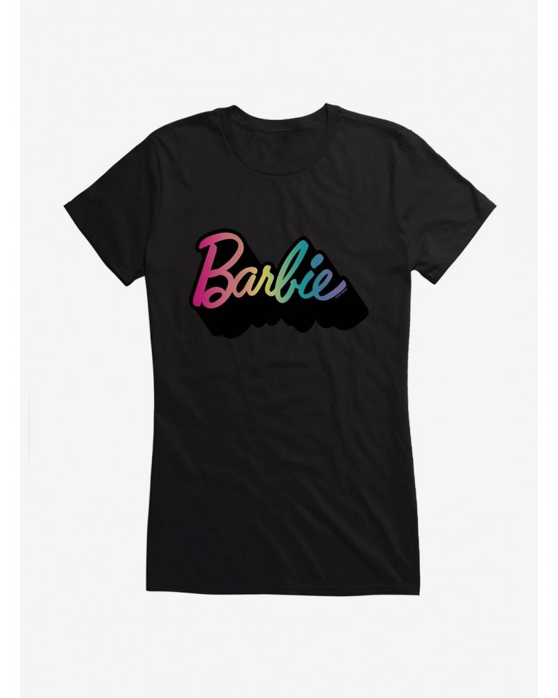 Barbie Pride Rainbow 3D Black Shadow Logo T-Shirt $9.16 T-Shirts