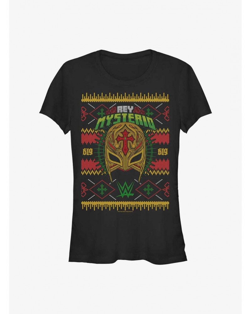 WWE Rey Mysterio Ugly Christmas Girls T-Shirt $7.77 T-Shirts