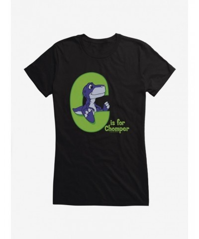 The Land Before Time C Is For Chomper Green Girls T-Shirt $7.17 T-Shirts