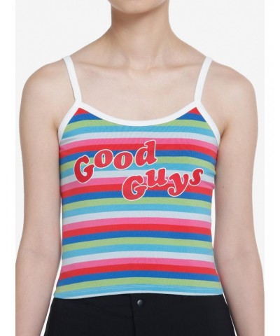 Chucky Good Guys Stripe Girls Crop Tank Top $10.31 Tops