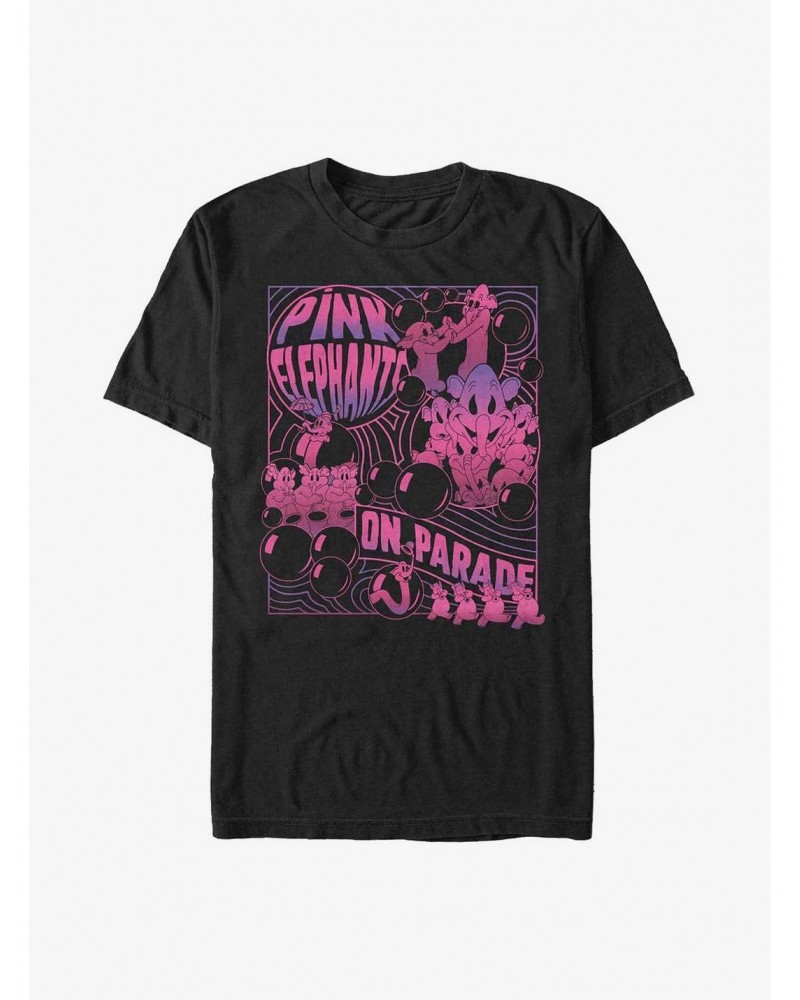 Disney Dumbo Pink Elephants Parade Poster Extra Soft T-Shirt $9.57 T-Shirts