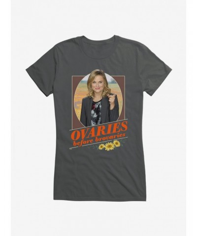 Parks And Recreation Ovaries Before Brovaries Girls T-Shirt $5.40 T-Shirts