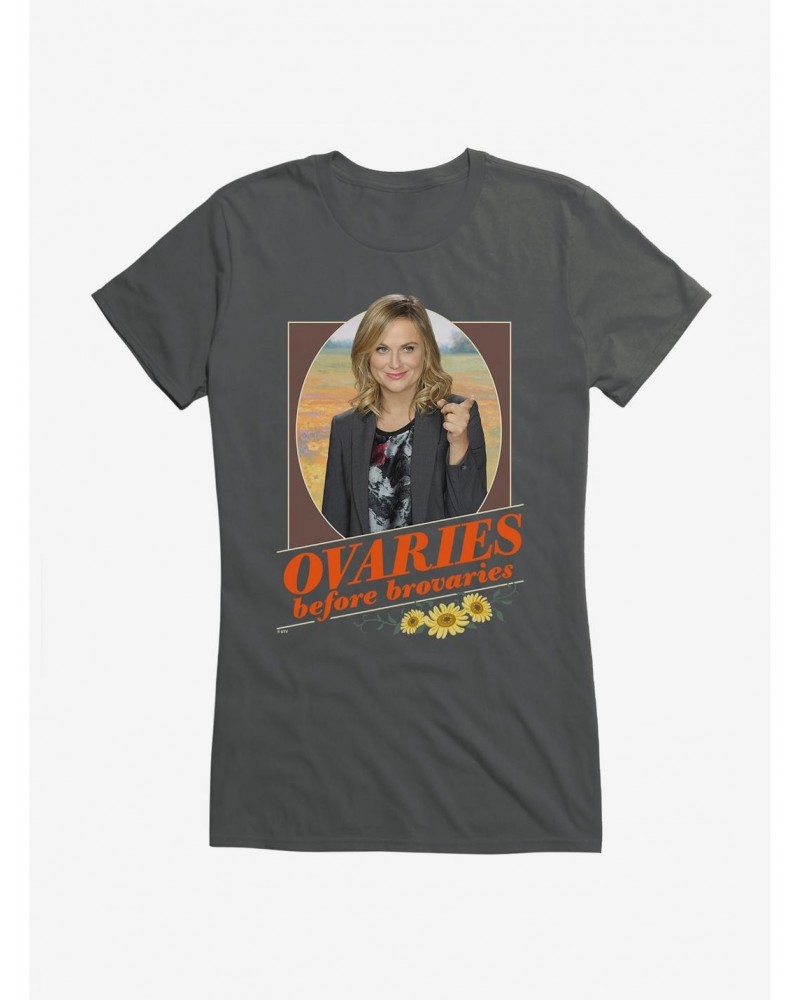 Parks And Recreation Ovaries Before Brovaries Girls T-Shirt $5.40 T-Shirts