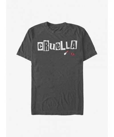 Disney Cruella Name Cut Out Letters T-Shirt $7.65 T-Shirts